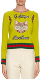 Cat Embellished Wool Sweater - DESIGNER INSPIRED FASHIONS