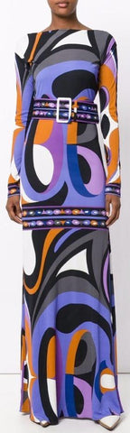 Psychedelic Print Gown