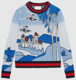 Printed Knit Sweater - DESIGNER INSPIRED FASHIONS