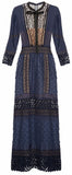 'Spring-Lace' Long-Sleeved Pleated Dress - DESIGNER INSPIRED FASHIONS
