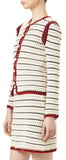 Classic Web-Trim Cardigan Sweater - DESIGNER INSPIRED FASHIONS