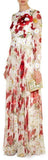 Daisy-Applique Poppy Print Gown