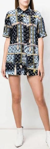 Monogram Printed Top and Short Set