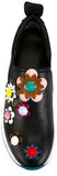 Flower-Embroidered Sneakers in Black or White - DESIGNER INSPIRED FASHIONS