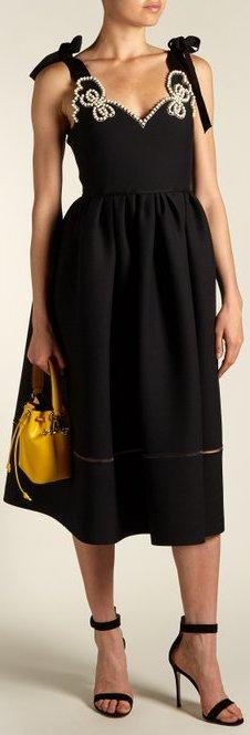 Faux-Pearl Embellished Dress