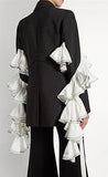 Ruffle-Sleeve Blazer Jacket