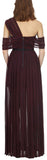 One-Shoulder Plumetis Maxi Dress