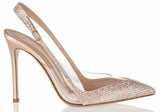 Embellished Sling-Back Pumps in Nude or Red - DESIGNER INSPIRED FASHIONS