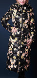 Coin & Floral Print Duck Down Long Thick Coat - DESIGNER INSPIRED FASHIONS