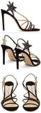 'Lynn' 100 Crystal-Embellished Suede Sandals | DESIGNER INSPIRED FASHIONS
