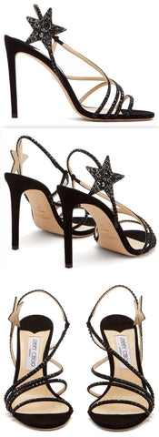 'Lynn' 100 Crystal-Embellished Suede Sandals | DESIGNER INSPIRED FASHIONS