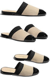 Knit and Patent Calfskin Leather Mules | DESIGNER INSPIRED FASHIONS