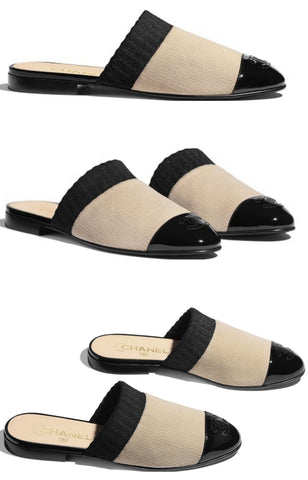 Knit and Patent Calfskin Leather Mules | DESIGNER INSPIRED FASHIONS