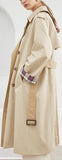 Plaid-Lined Trench Coat