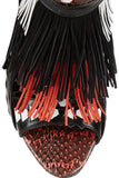 'Shima' Fringed Suede, Elaphe And Leather Slingback Sandals - DESIGNER INSPIRED FASHIONS