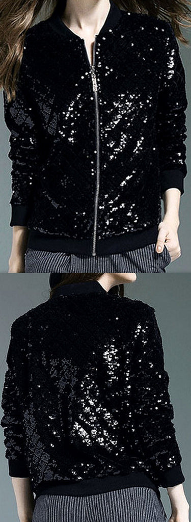 Black Sequin Jacket - DESIGNER INSPIRED FASHIONS