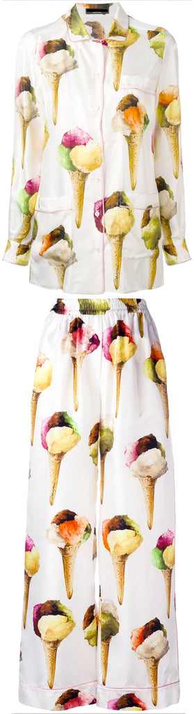 Gelato (Ice Cream) Print Pajama Shirt & Pant Set