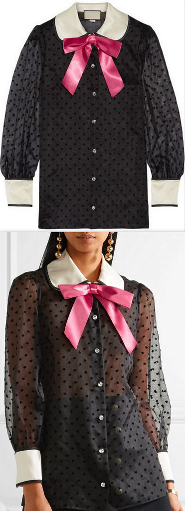 Star Flock Shirt with Bow