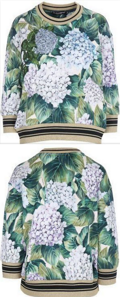 Hydrangea Print Sweatshirt