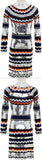Embellished Chevron Sweater Dress-Silver