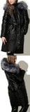 Padded Silver-Fox-Fur-Hooded Coat