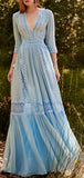 Lace-Trimmed Embroidered Chiffon Maxi Dress | DESIGNER INSPIRED FASHIONS