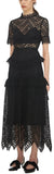 Abstract Triangle Lace Midi Dress