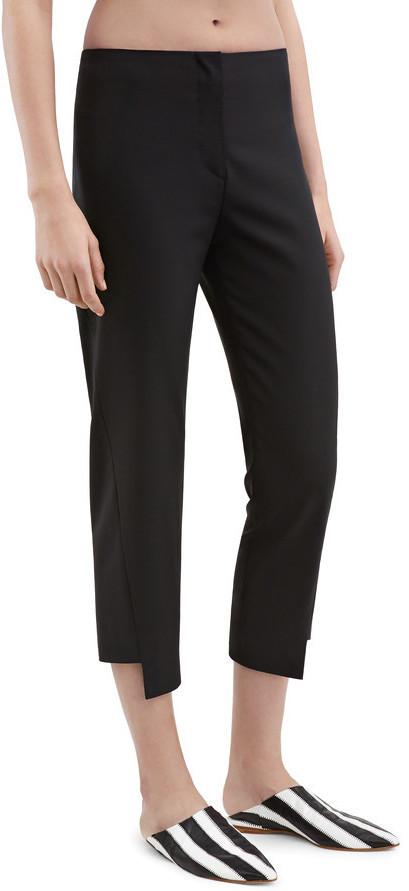 Asymmetric Cropped Pants in Black - DESIGNER INSPIRED FASHIONS
