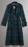 Tartan Cotton Gabardine Trench Coat
