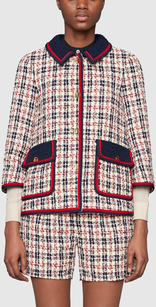 Tweed Check Jacket and Short Set