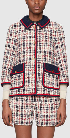 Tweed Check Jacket and Short Set