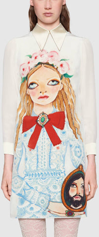 'Unskilled Worker' Print Dress