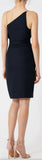 Draped One-Shoulder Cocktail Dress