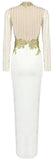 Embroidered Pearl-Embellished Maxi Dress