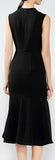 Embellished V-Neck Sheath Dress, Black