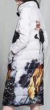 Velvet-Lined Printed Down Coat - DESIGNER INSPIRED FASHIONS