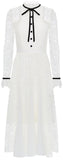 'Eclipse' Corded Lace Midi Dress, White