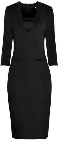 Black Stretch Fitted Dress
