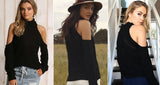 Cold-Shoulder Knit Sweater - (Various Colors to Choose From) - DESIGNER INSPIRED FASHIONS