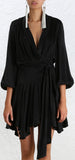 Empire Silk Robe Dress in Green, Pink or Black - DESIGNER INSPIRED FASHIONS