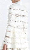 Double-breasted Crochet-Paneled Linen Jacket & Havoc Corded Skirt