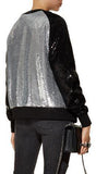 Bicolour Sequin Bomber Jacket