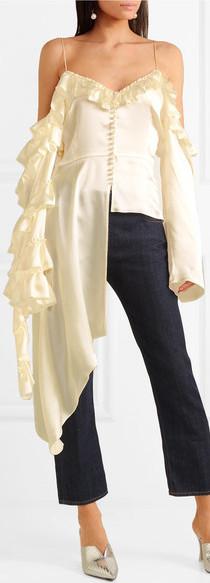Pireus Asymmetric Ruffled Top