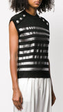 Stripe Knitted Top, Black