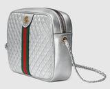 Laminated Leather Small Shoulder Bag