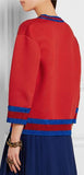 Printed Bonded Sweatshirt in Red - DESIGNER INSPIRED FASHIONS
