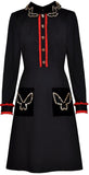 Butterfly-Embellished Mini Dress