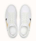 White Leather Monster Eye Sneakers - Silver or Gold