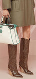 Pointed Toe Logo Cowboy Boots