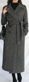 Belted Long Double-Breasted Wool-Cashmere Coat